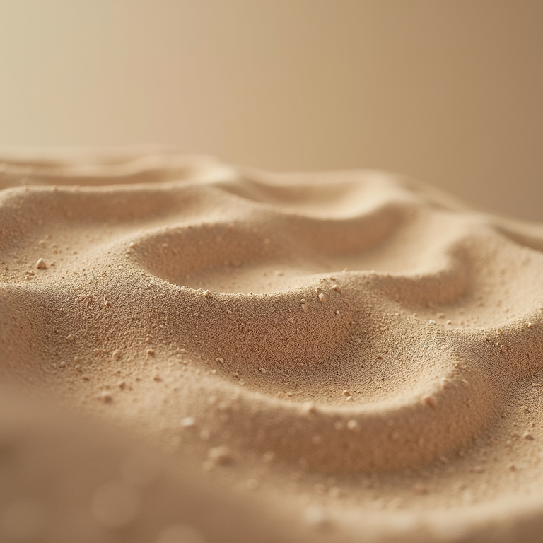 Rich textures of handcrafted clay and sand illustrating organic inspiration