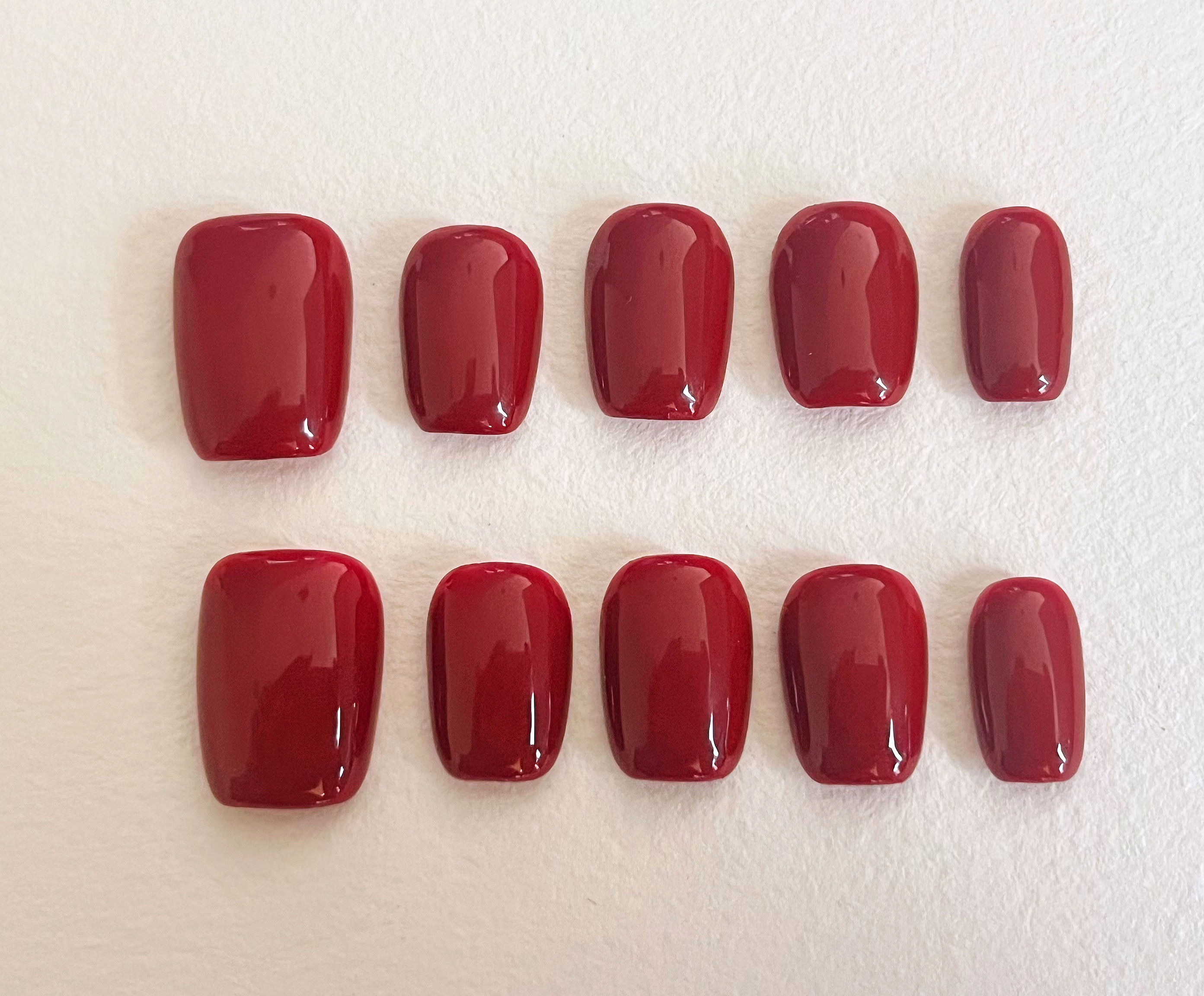 Nailvana Handmade Classic Red Nails