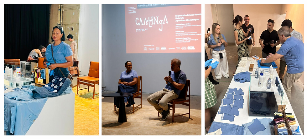 Caatinga ganha destaque internacional em exposição sobre moda sustentável durante a London Climate Action Week 2026