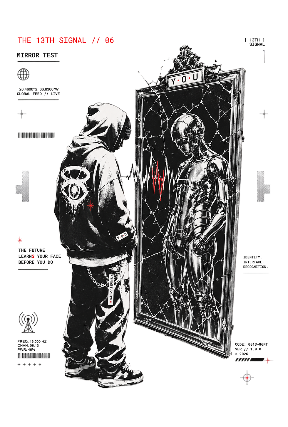 Canvas THE SIGNAL 06 MIRROR TEST disponibile nello shop Smart GFX