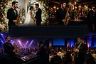 Collage som viser ulike typer saksofonister til bryllup, mingling, DJ-event og konferanse i forskjellige arrangementsmiljøer.