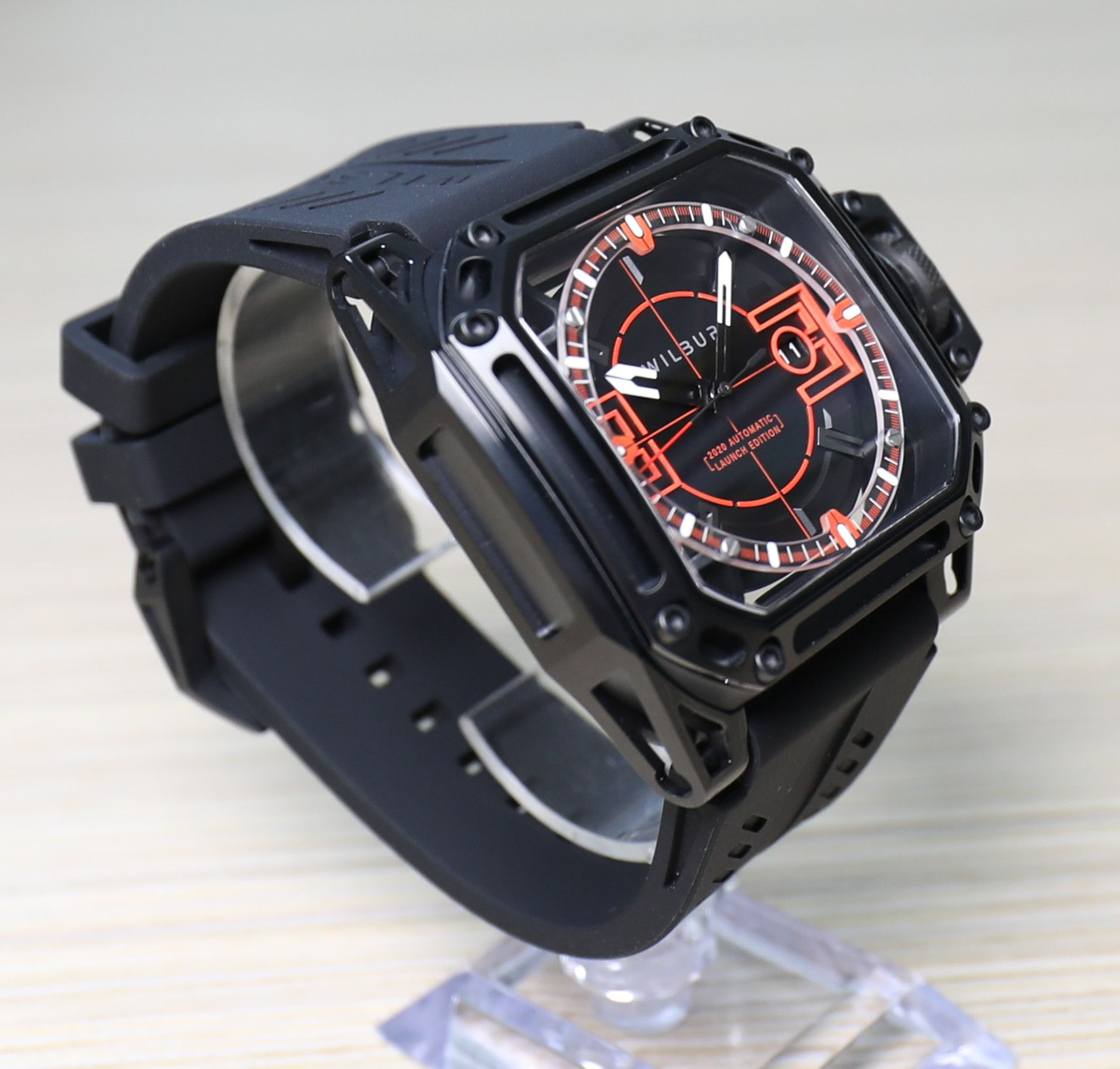 WILBUR Launch Edition JWB - Limited Edition 250pcs - 44mm - DLC Steel - Red Acce