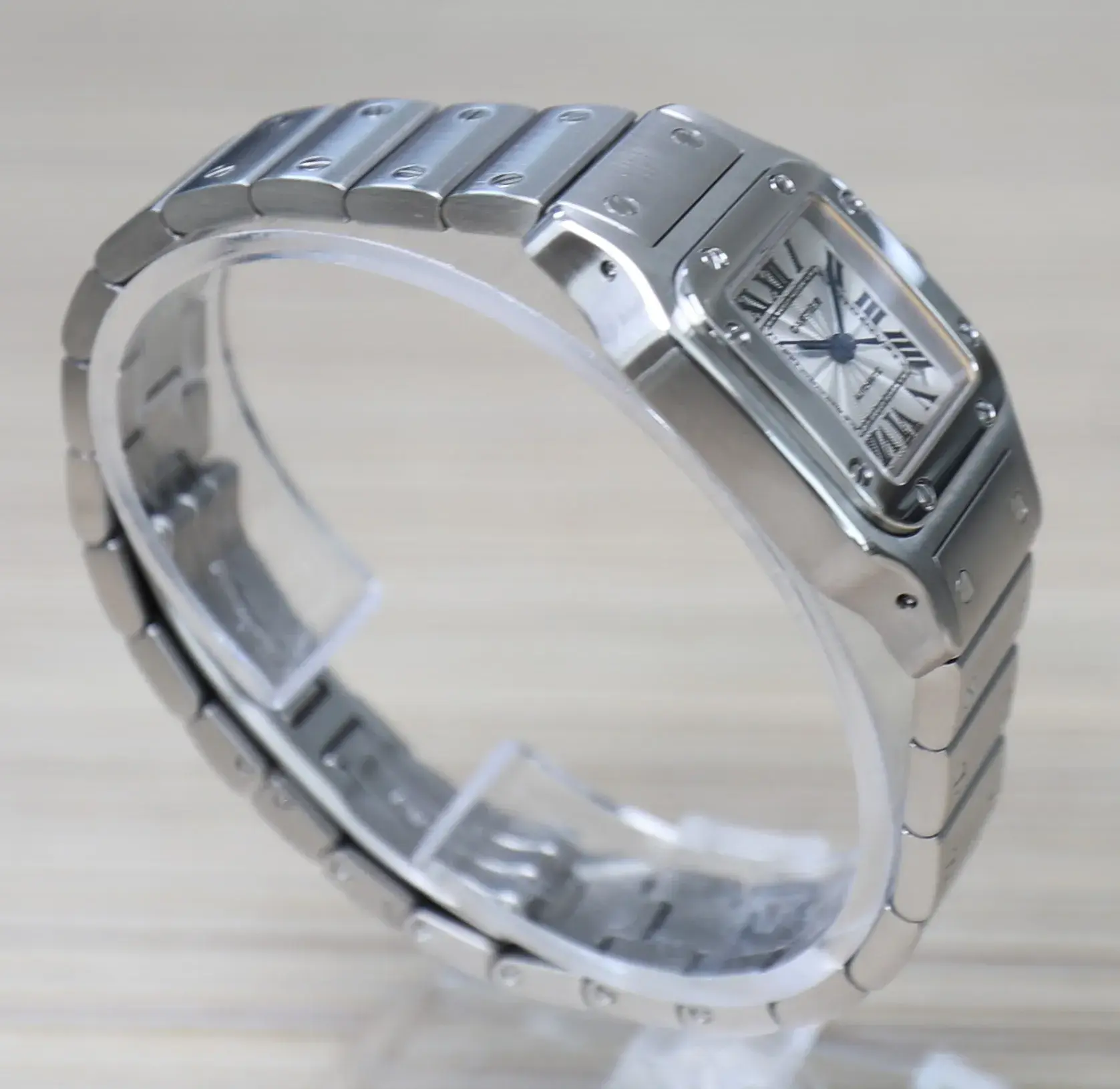 Cartier Santos Galbée - Full Steel - Automatic - Mini 24mm - Silvered guilloché