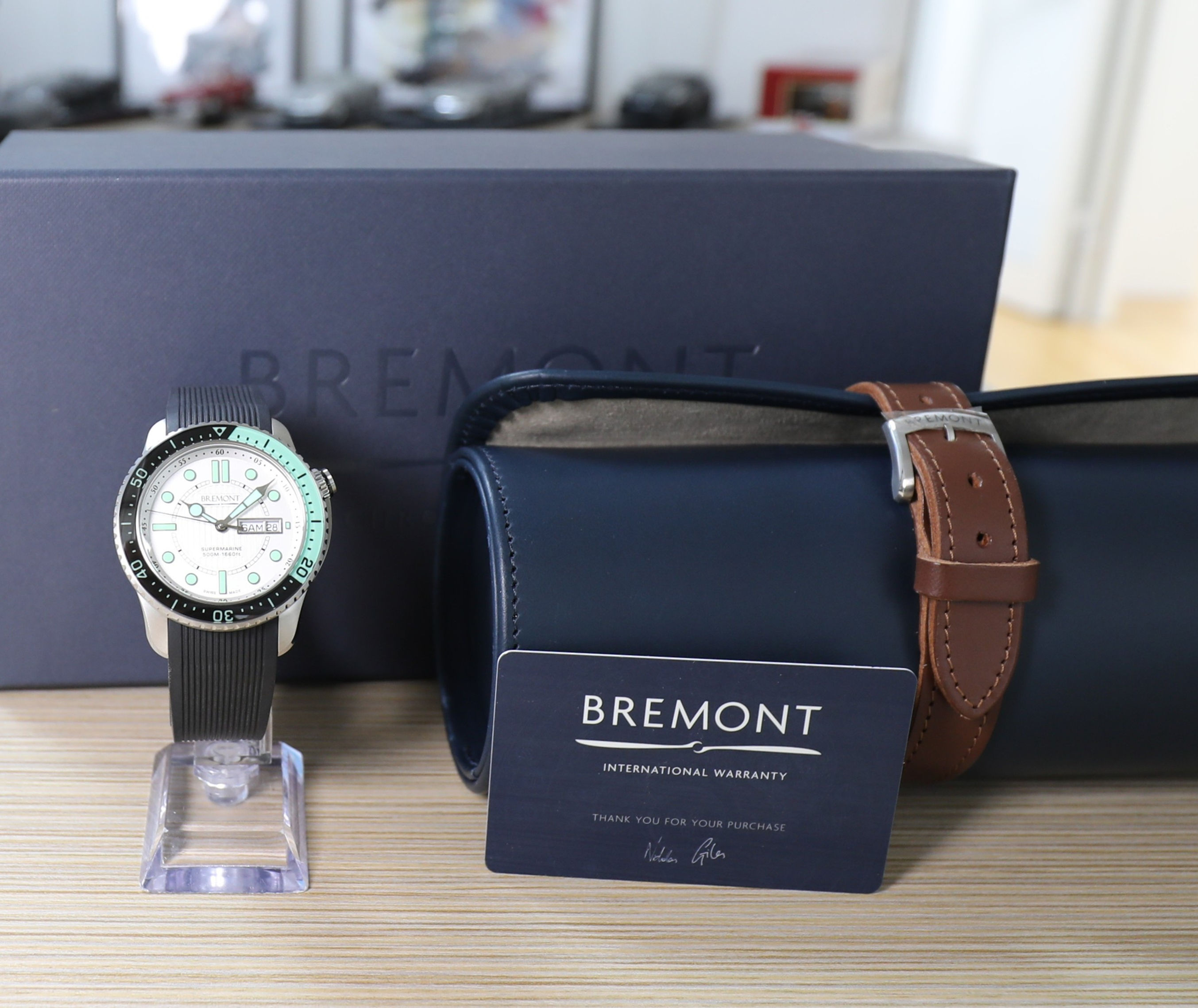 Bremont Supermarine S500 - 43mm - Silver Dial - Mint Green Accent