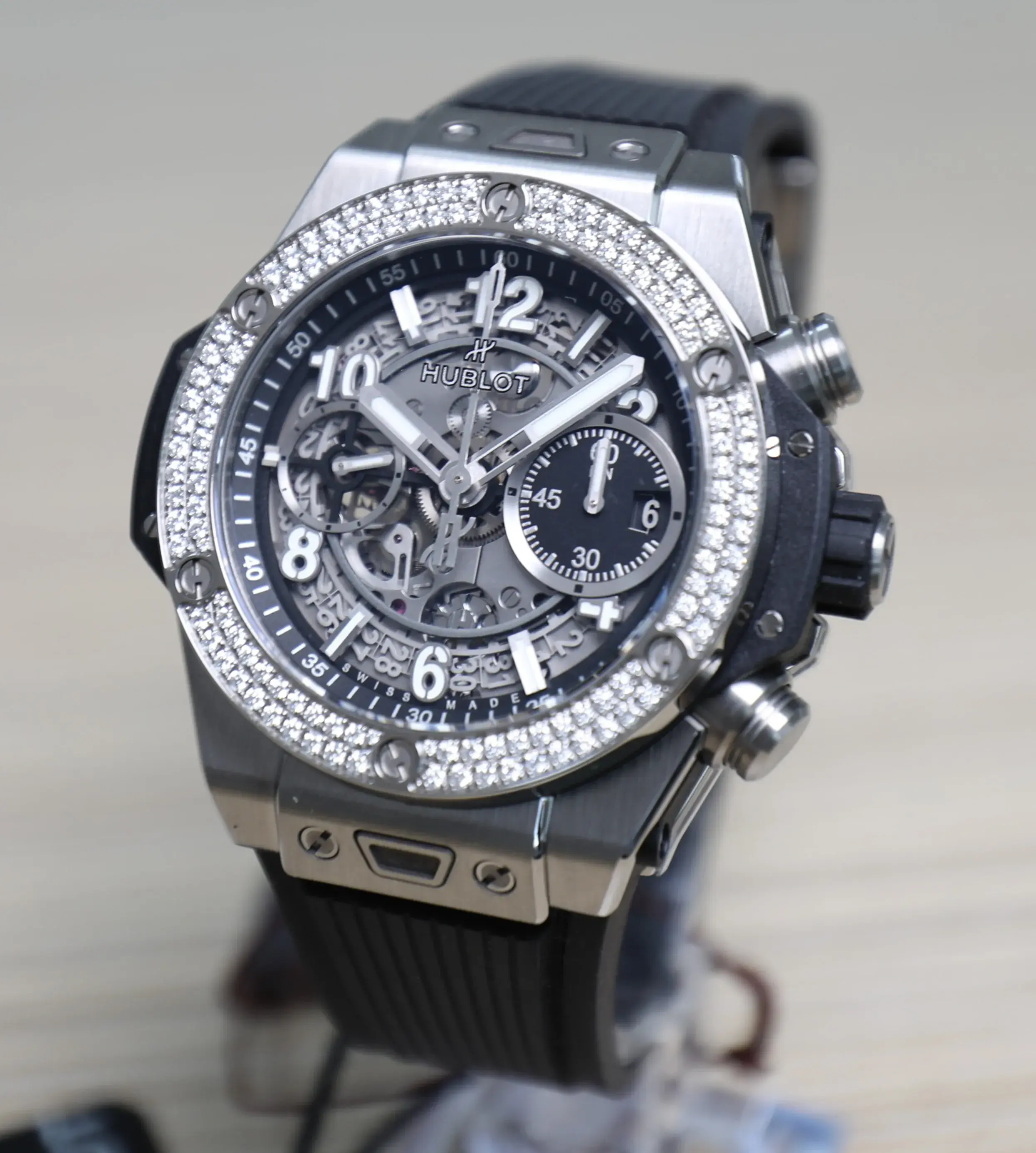 Hublot Big Bang Unico - 42mm Titanium - Factory Diamond Bezel