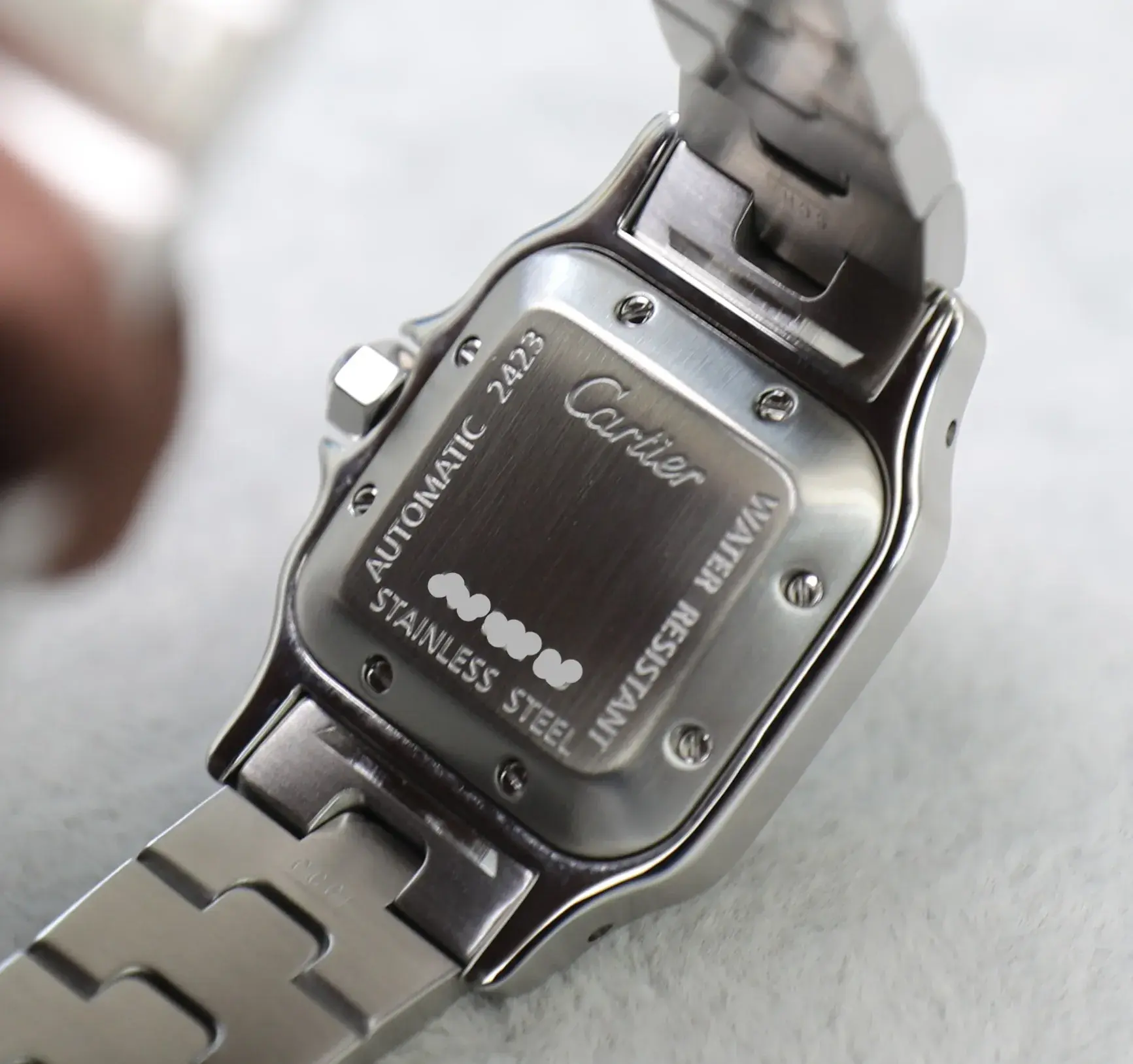 Cartier Santos Galbée - Full Steel - Automatic - Mini 24mm - Silvered guilloché