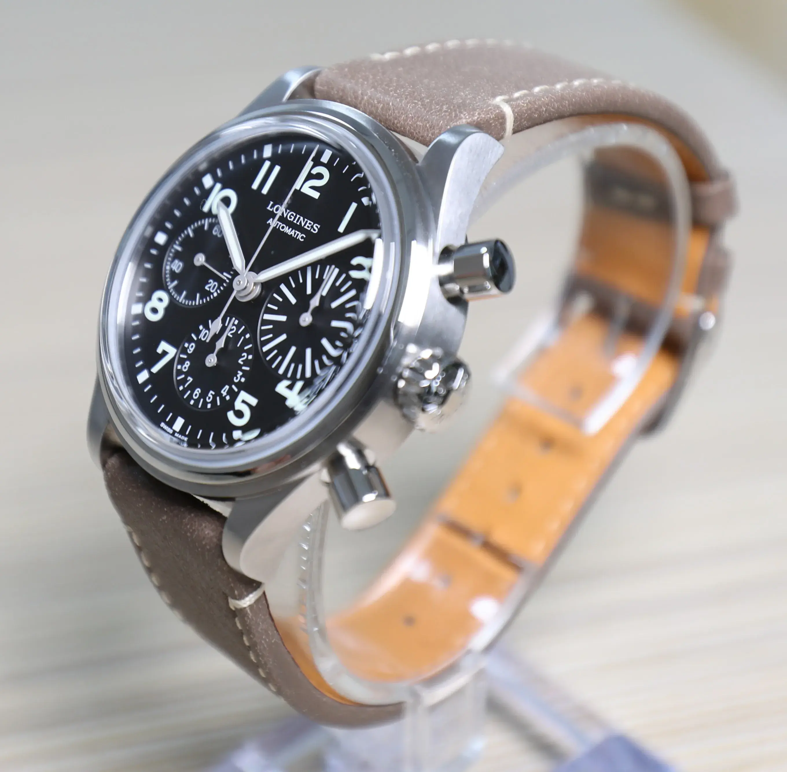 Longines Avigation - Big Eye - Chronograph - Stainless Steel - 41mm