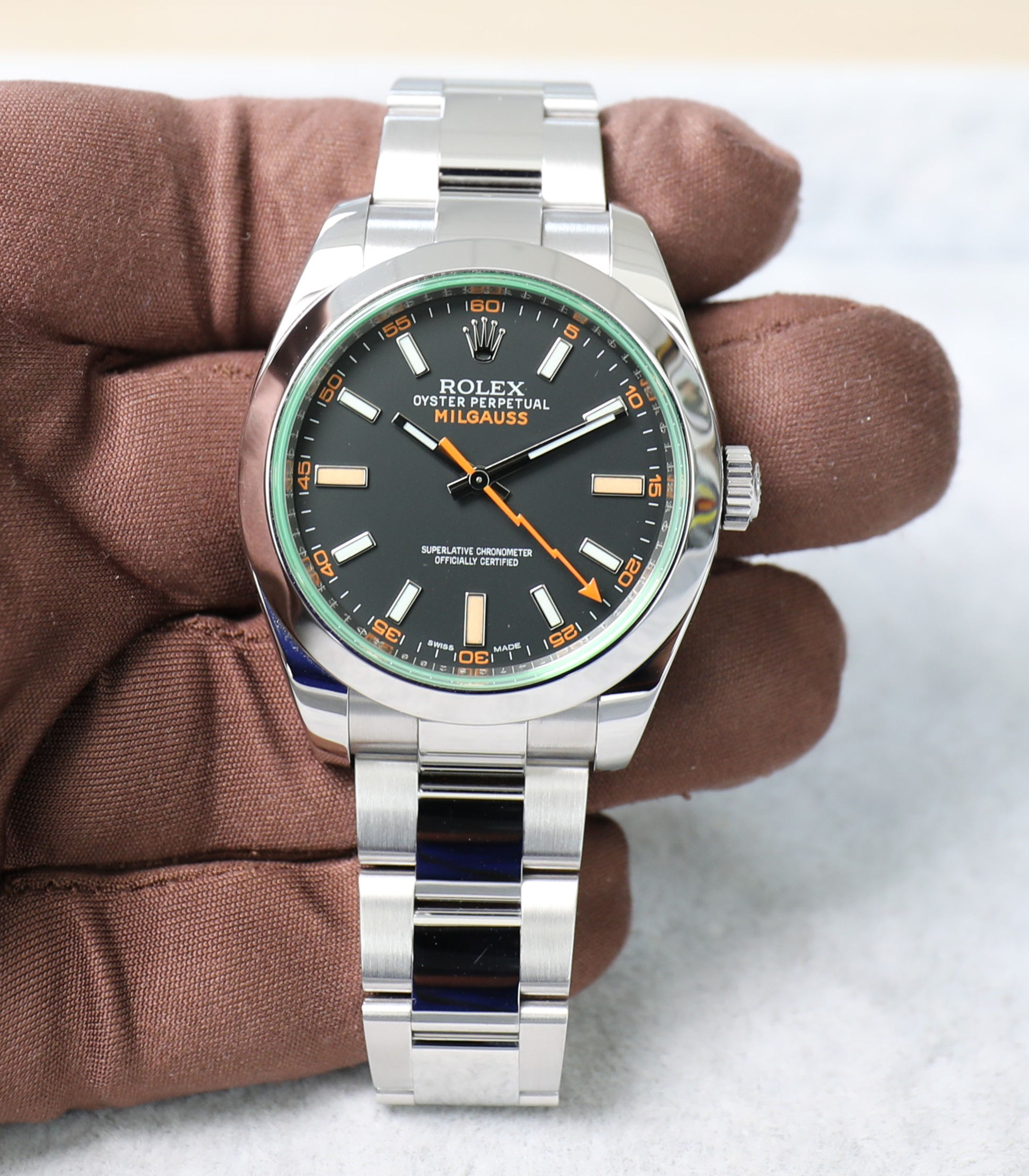 Rolex Milgauss - 40mm - Black Dial - Green Accent - Oyster Bracelet