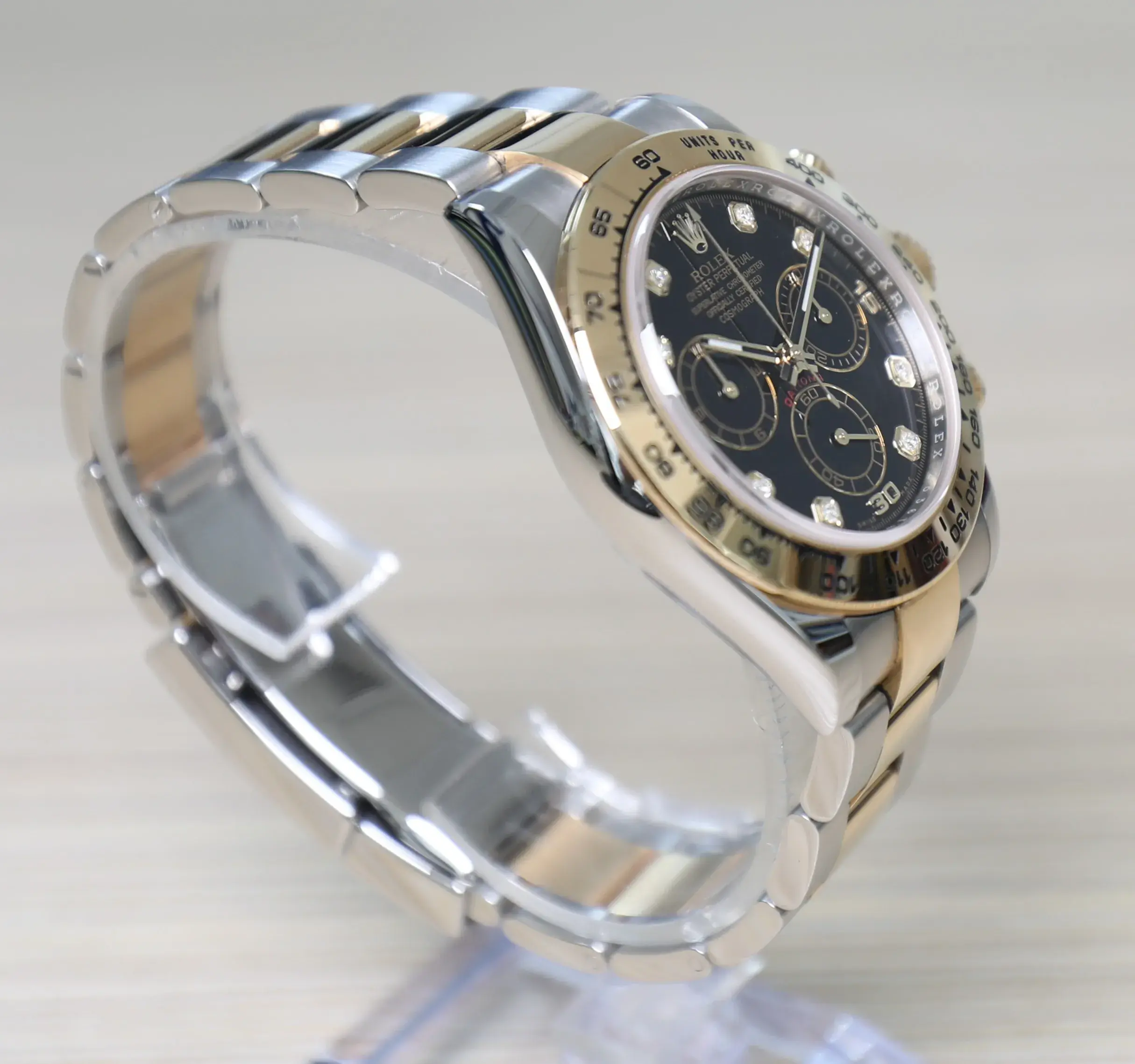Rolex Cosmogrpah Daytona - Two Tone - Black Dial Diamond Index