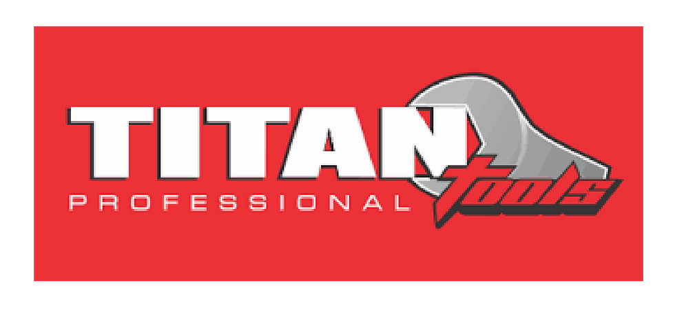 Titan Professional Tools logo on a red background
