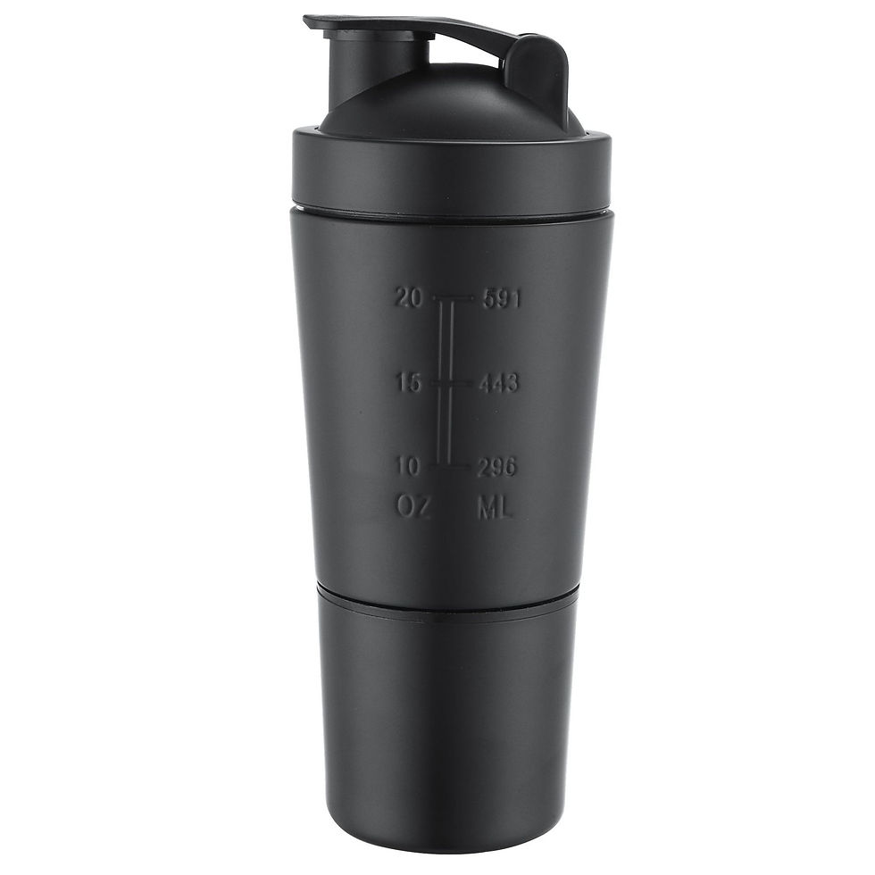 Thumbnail: Stainless Steel Protein Shaker Cup with Powder Container