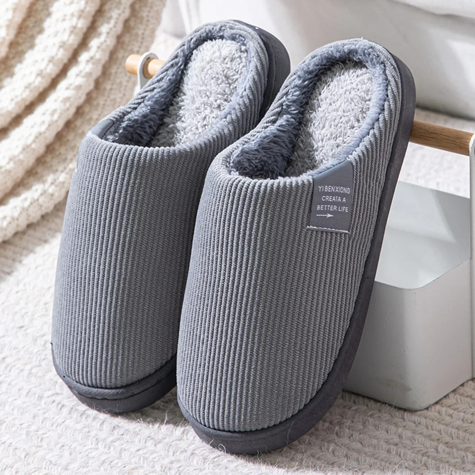 NEW Women's Men's Casual Thick Soft Bottom Home Slippers Household Plush