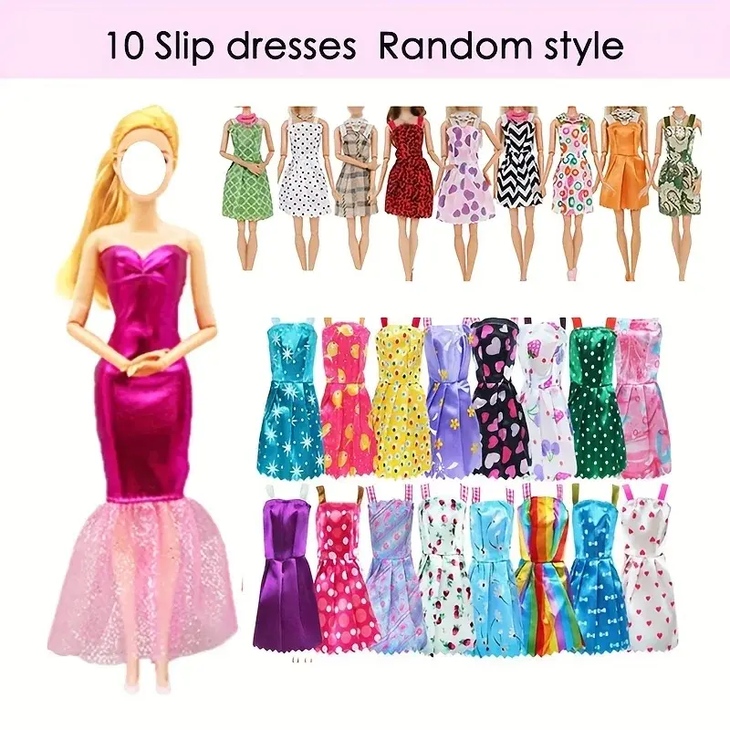 Thumbnail: Ensemble de 30 vêtements et accessoires pour poupée style Barbie choix aléatoire