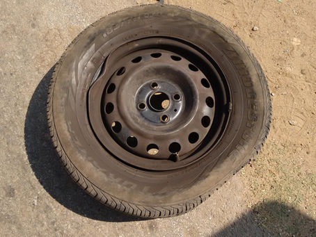 Tire damage caused by potholes in Richmond