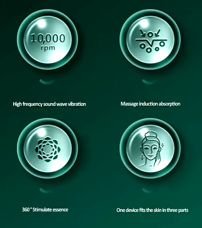 サムネイル： DELPHY - Masseur Facial triples têtes - liftant hautes vibrations