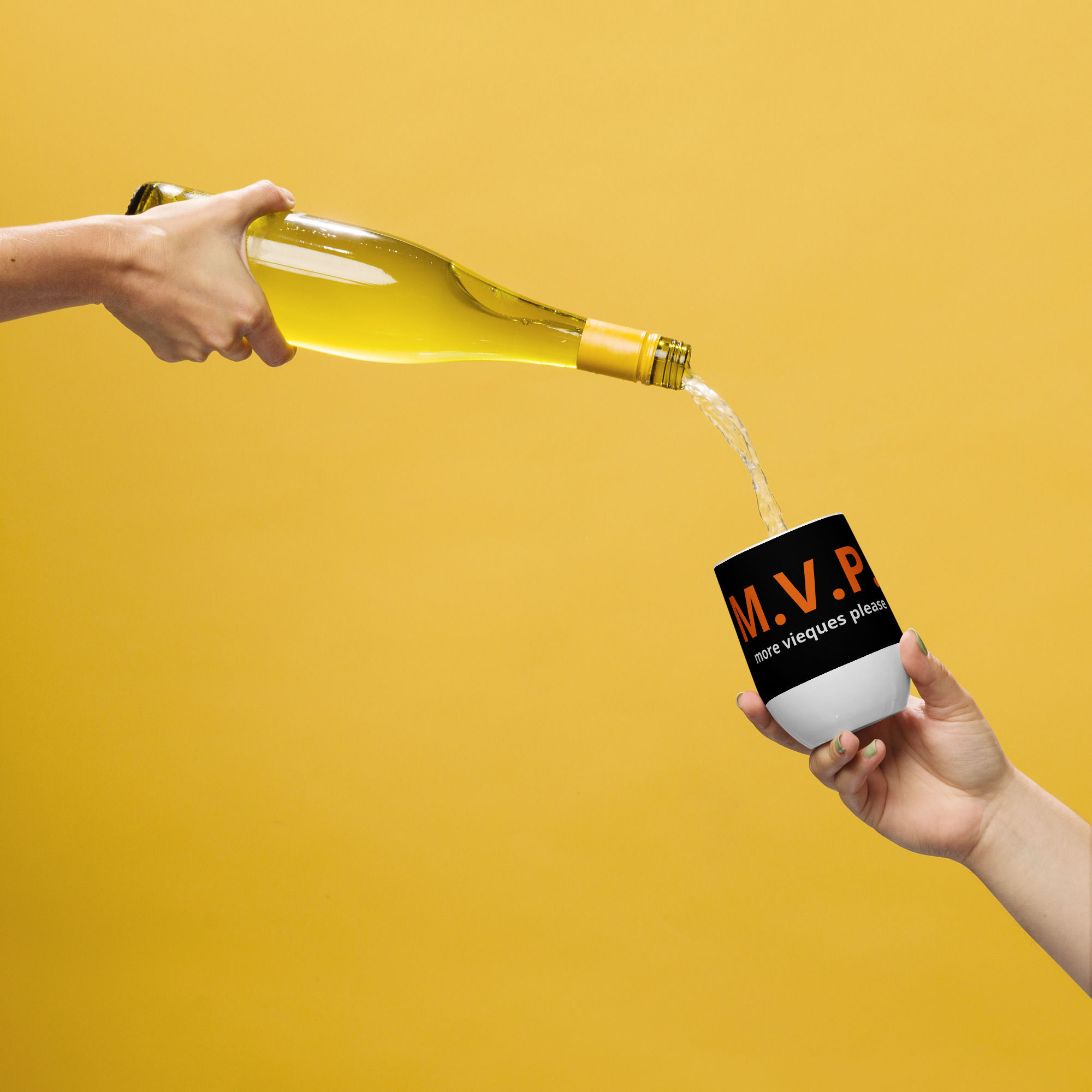 M.V.P. More Vieques Please Wine tumbler