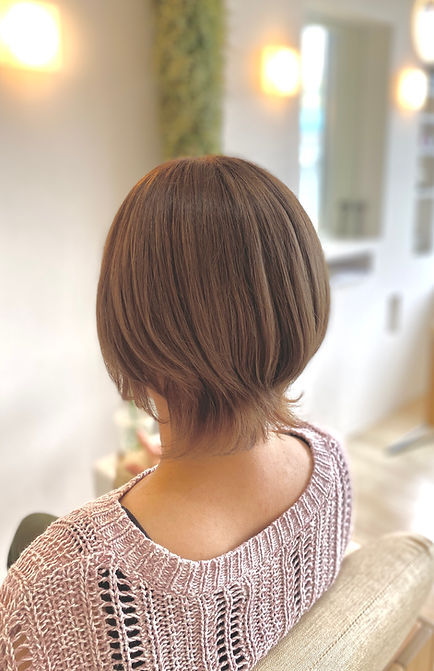 ヘアカラーとカットの写真