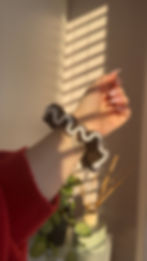 Thumbnail: Cocoa Cloud Wavy Scrunchie