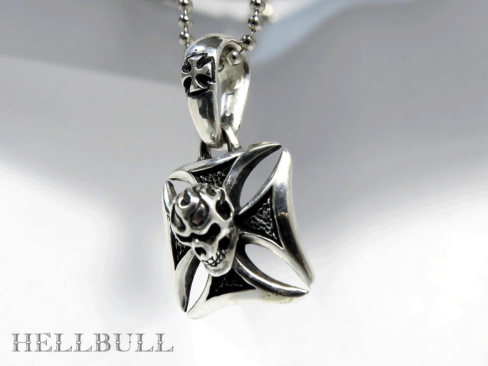 サムネイル： T019 IRON CROSS　SKULL　アイアンクロススカル