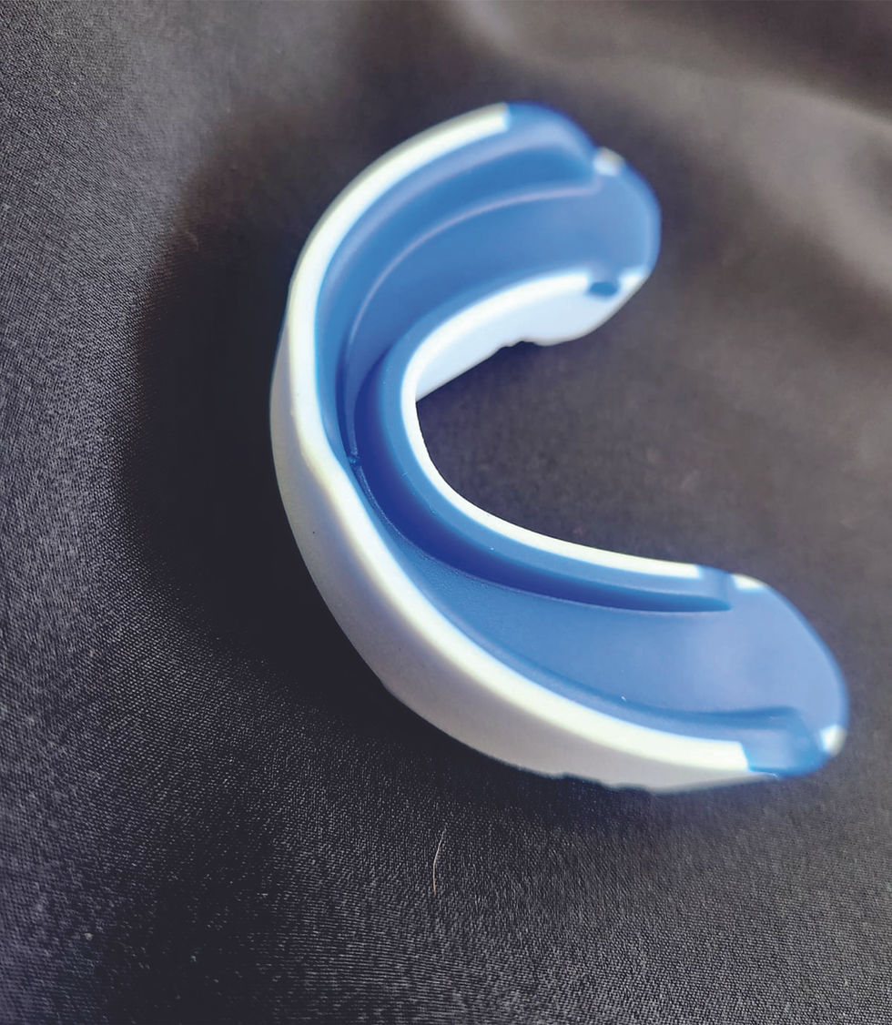Blue and white MouthGuard double layer