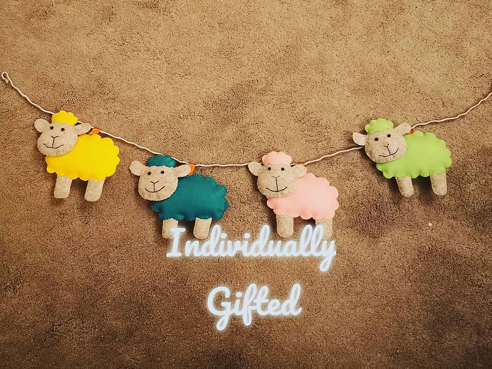 Easter sheep garland