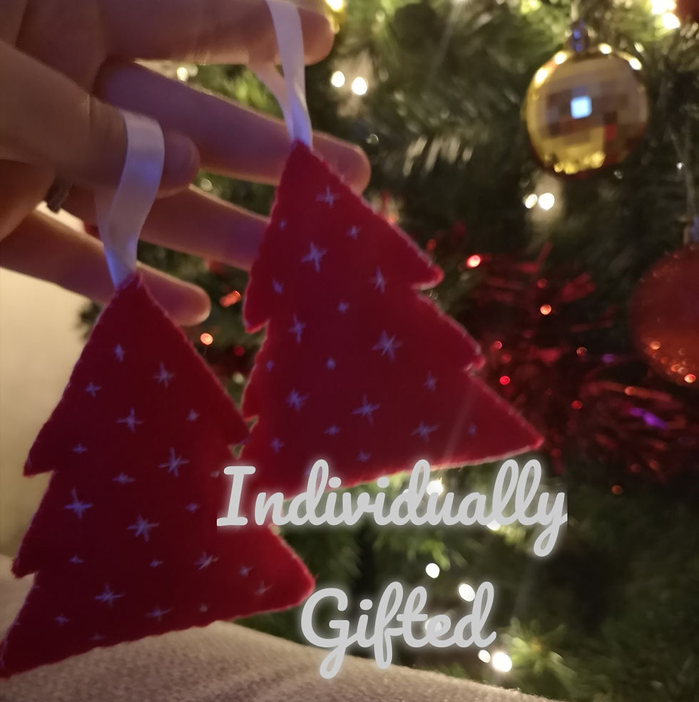Embroidered Christmas trees