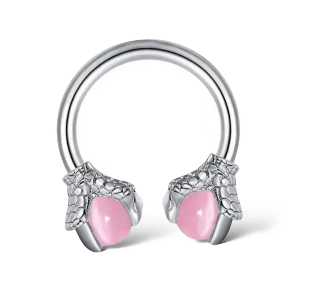 Circular barbell Dragon klauw Roze