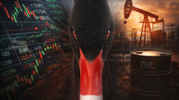 cisne negro e simbolos financeiros