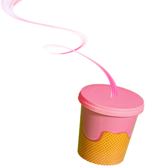 strawberry pink ice cream tub sineo packaging customised packaging double PE