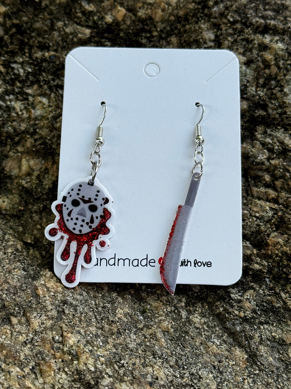 Thumbnail: Mask Character Horror Spooky Small Earrings