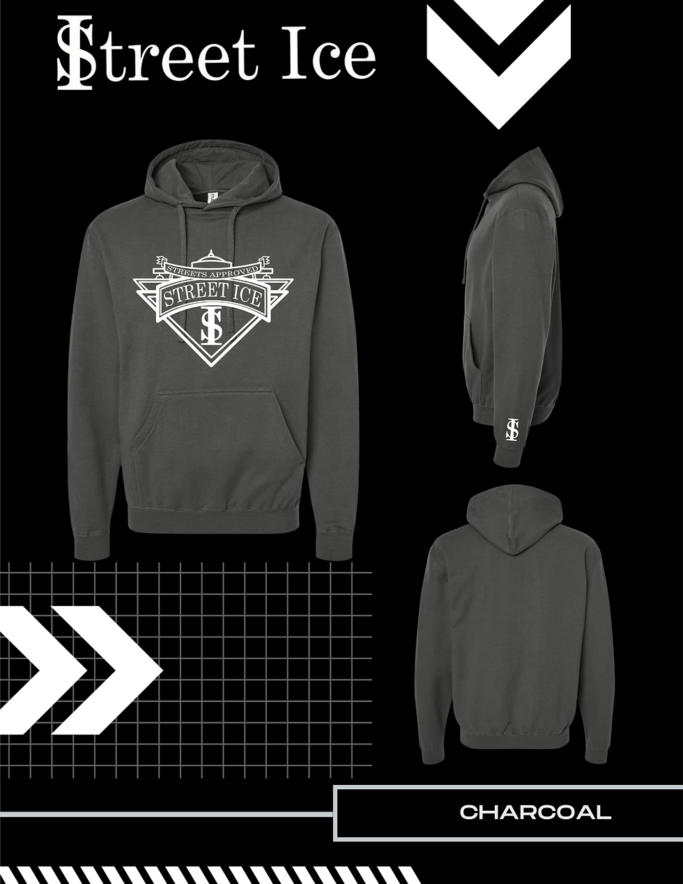 Thumbnail: Classic Street Ice Badge Hoodie Unisex Tultex