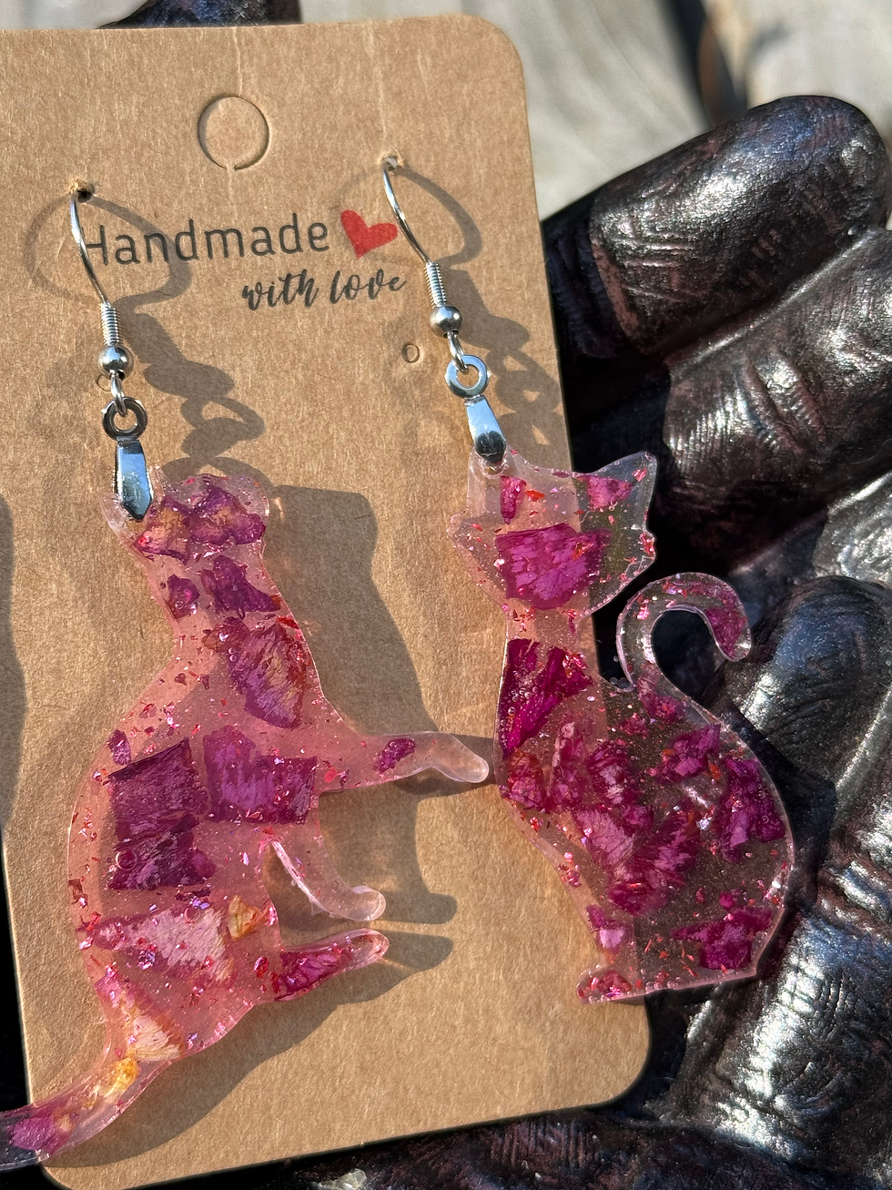 Thumbnail: Customzied Large Cat Earrings