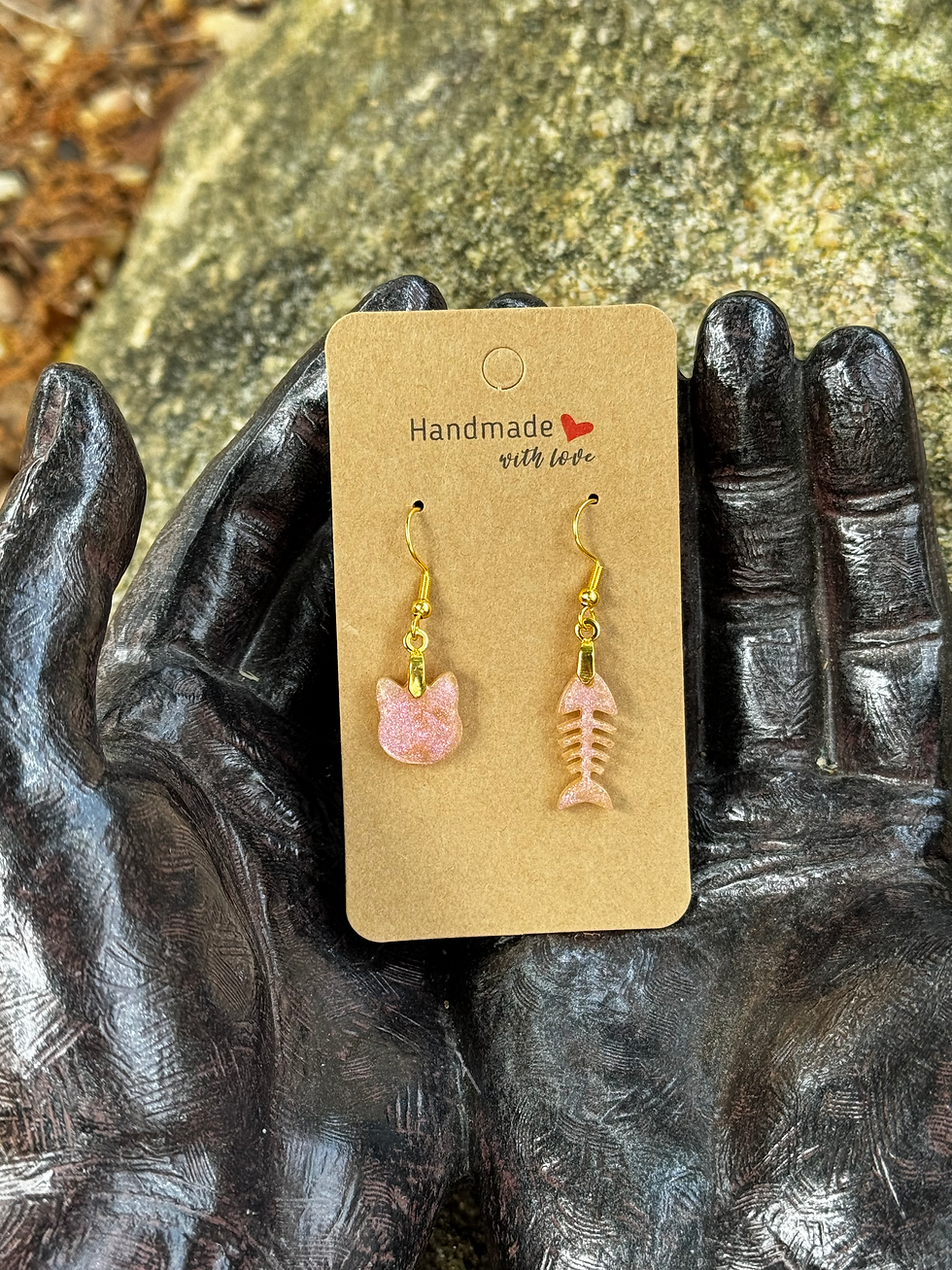 Thumbnail: Customzied Small Cat Earrings
