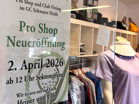 Neuer Proshop im Golfclub Schwarze Heide eröffnet heute