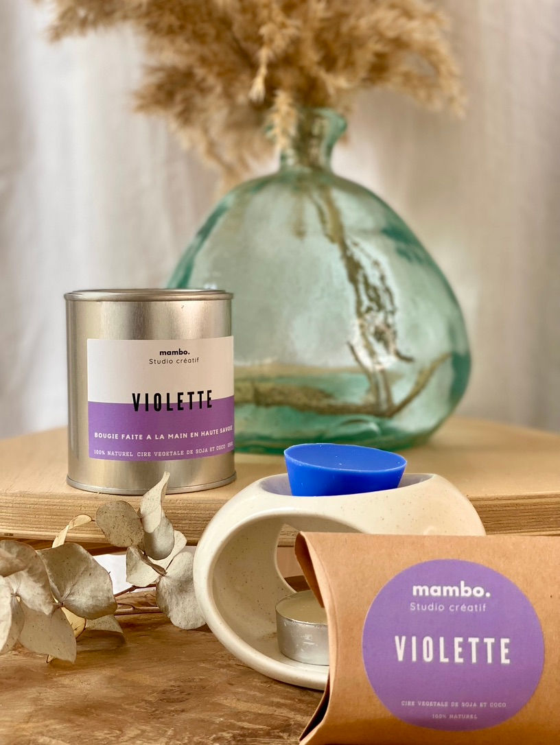 Miniature : Fondant parfumé Violette – Cire végétale florale et délicate
