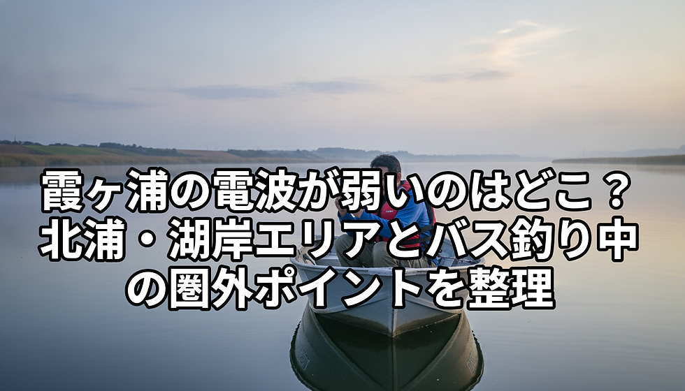 霞ヶ浦の電波が弱いのはどこ?北浦・湖岸エリアとバス釣り中の圏外ポイントを整理