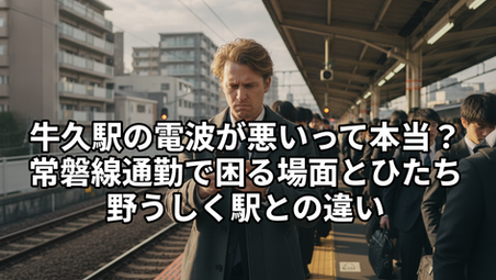 牛久駅の電波が悪いって本当?常磐線通勤で困る場面とひたち野うしく駅との違い