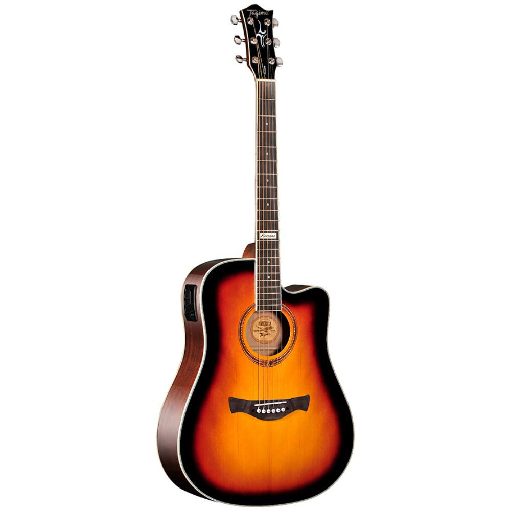 Violão Tagima Elétrico Aço Folk Cutaway Kansas Sunburst