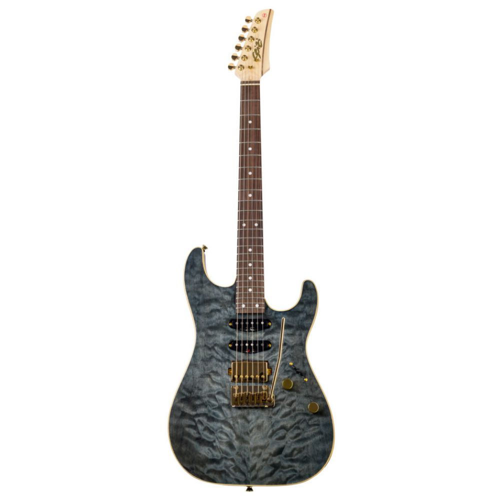 Guitarra Seizi SuperStrato Katana Hashira HSS - Black Onix Gold