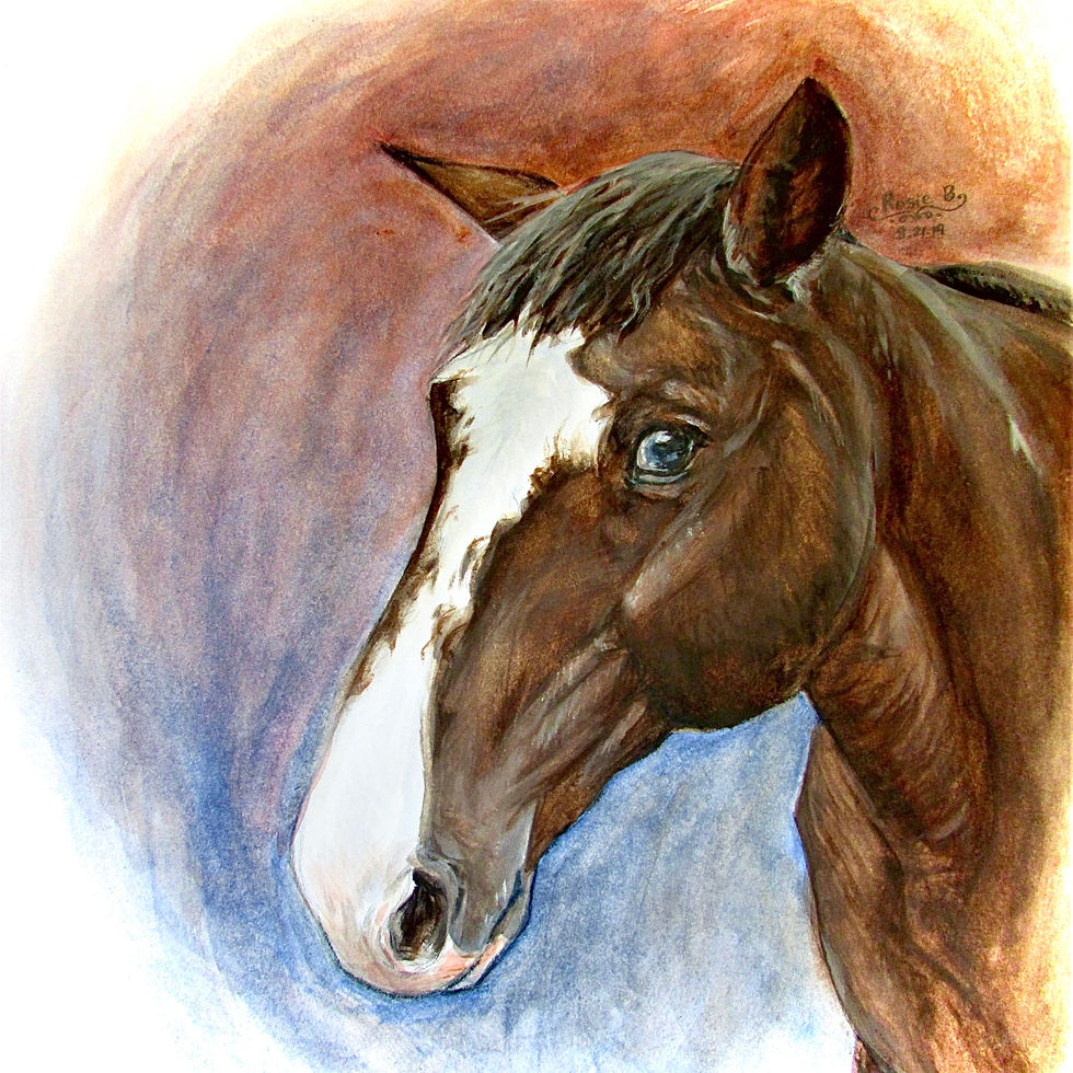 brown spotted horse