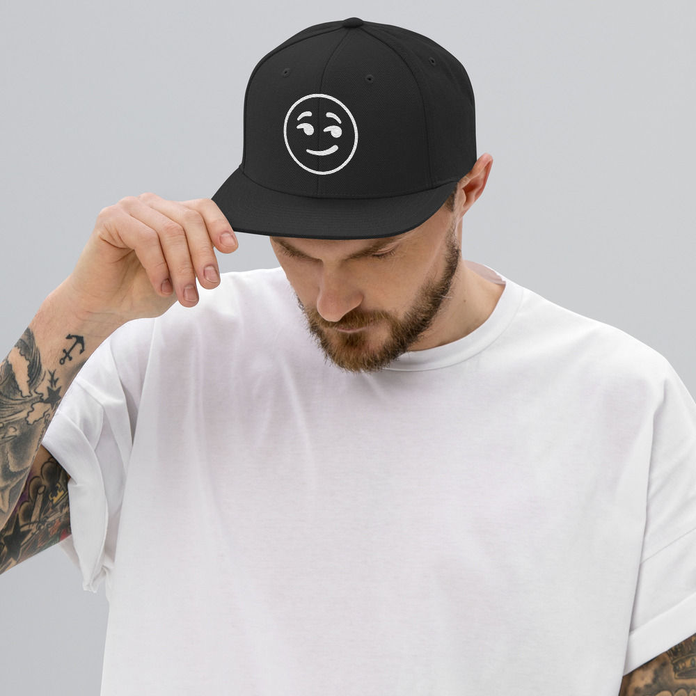 Cool Emoji | Embroidered Snapback Hat