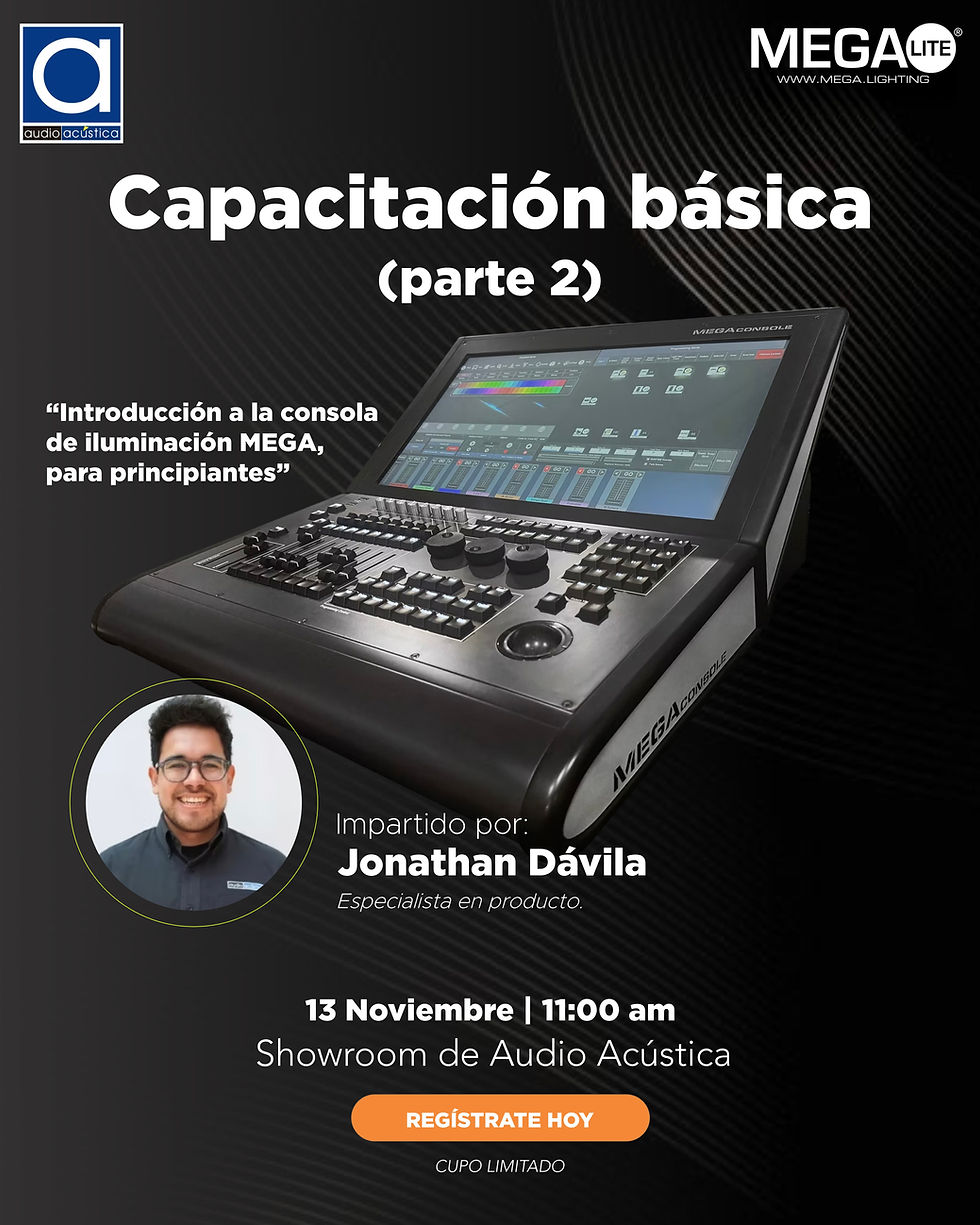 Introducción a la consola de iluminación MEGA para principantes