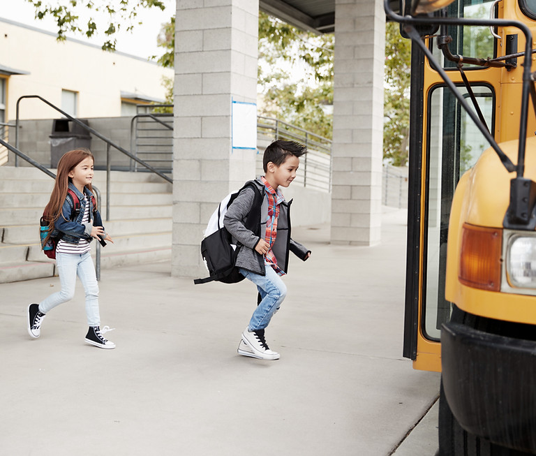 Kids Boarding School Bus