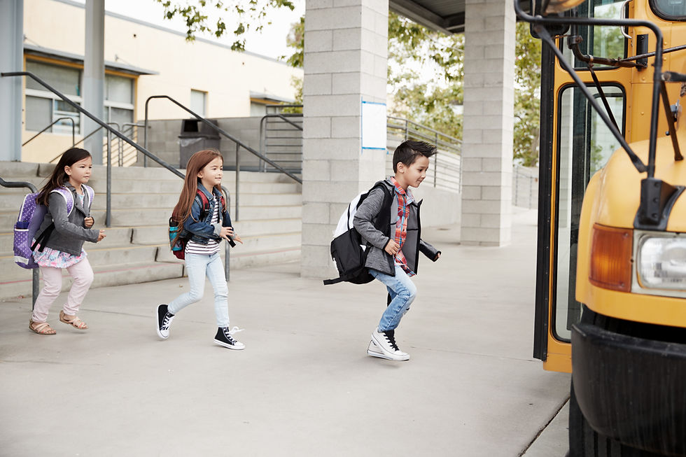 Kids Boarding School Bus