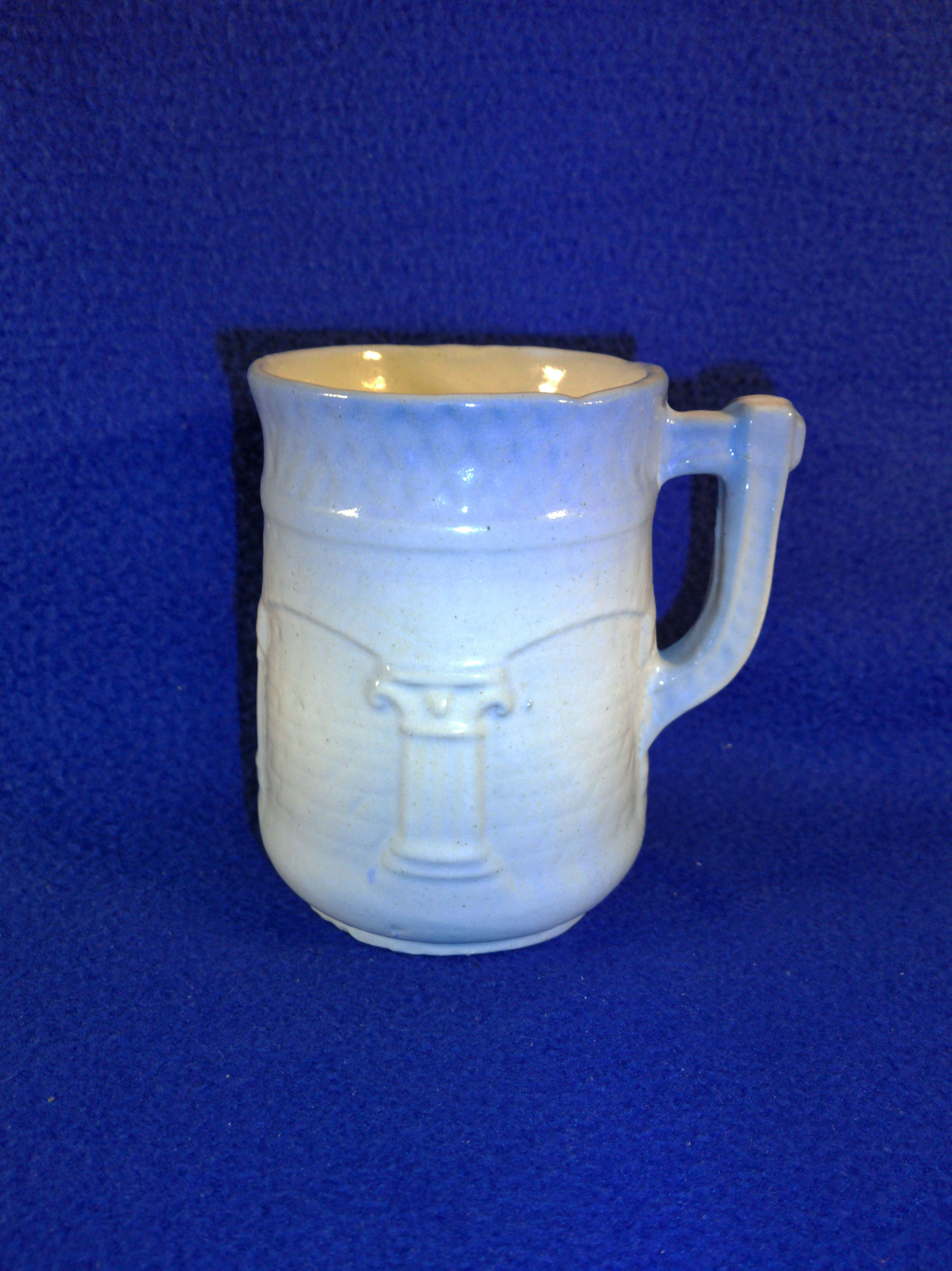 Blue and White Columns and Arches Stoneware Mug #12268