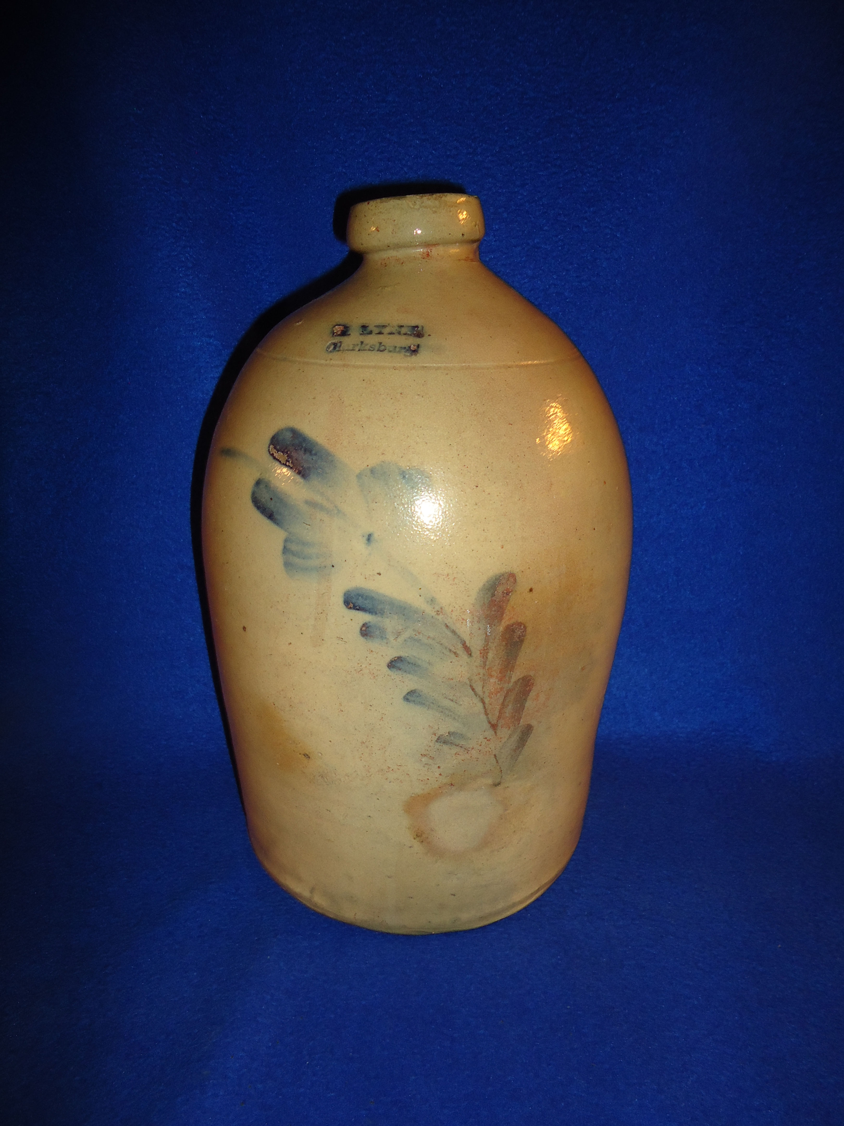 Lynx, Clarksburg, Stoneware 1 Gallon Jug with Tulip #3088