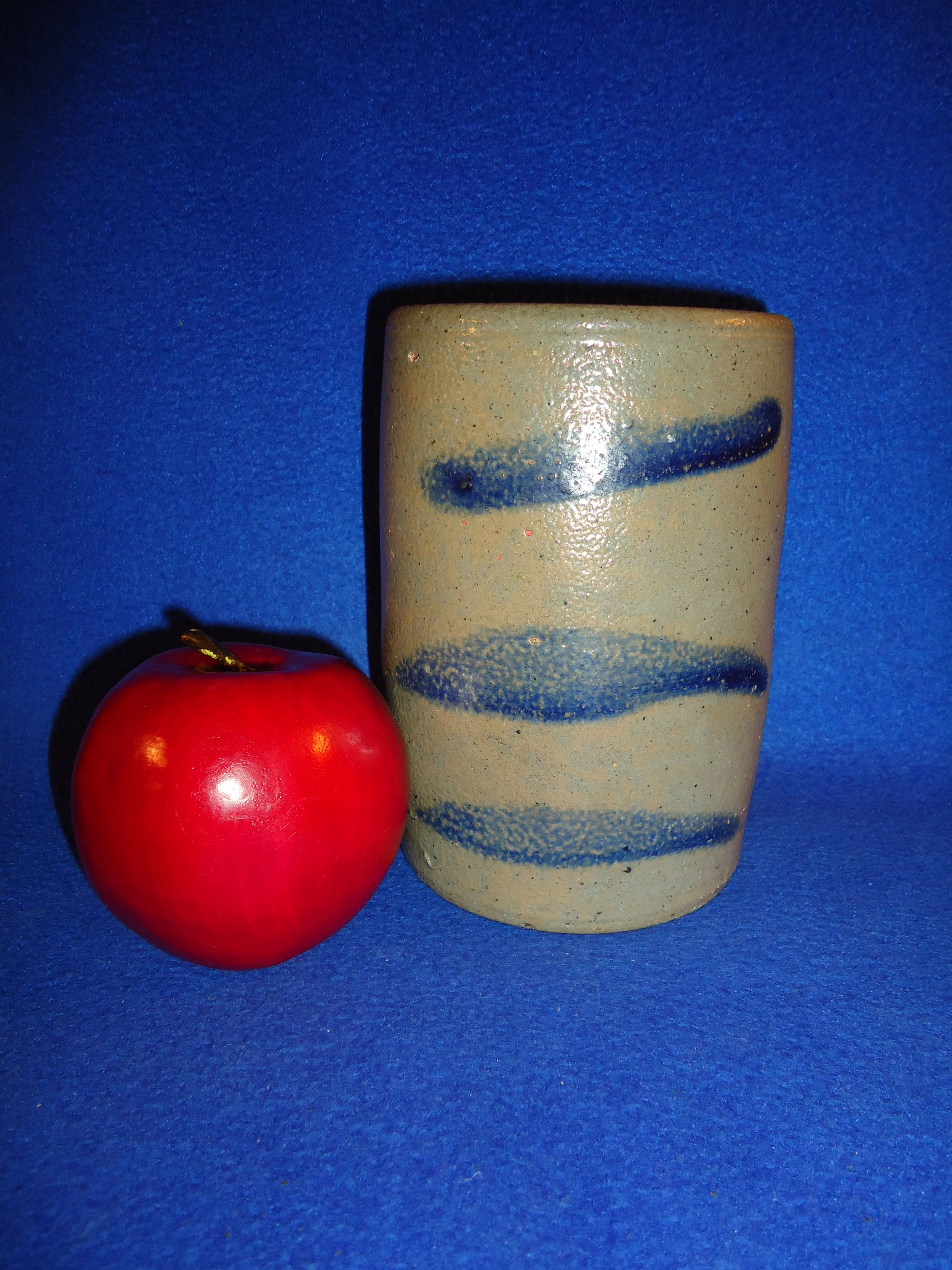 Circa 1870 6" Stovepipe Three Striper Wax Sealer Canning Jar #9627