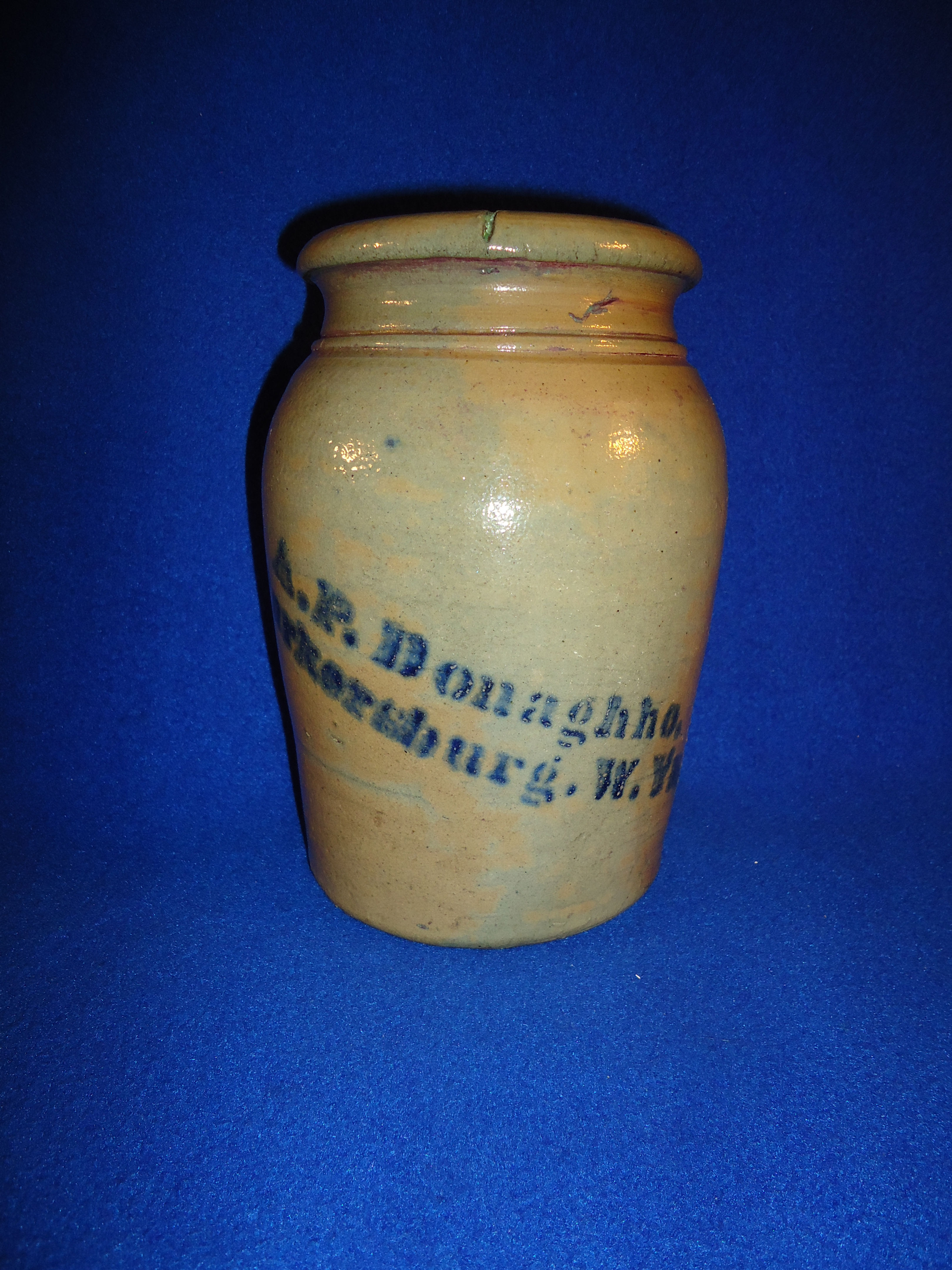A. P. Donaghho, Parkersburg, West Virginia Stoneware Wax Sealer #10603