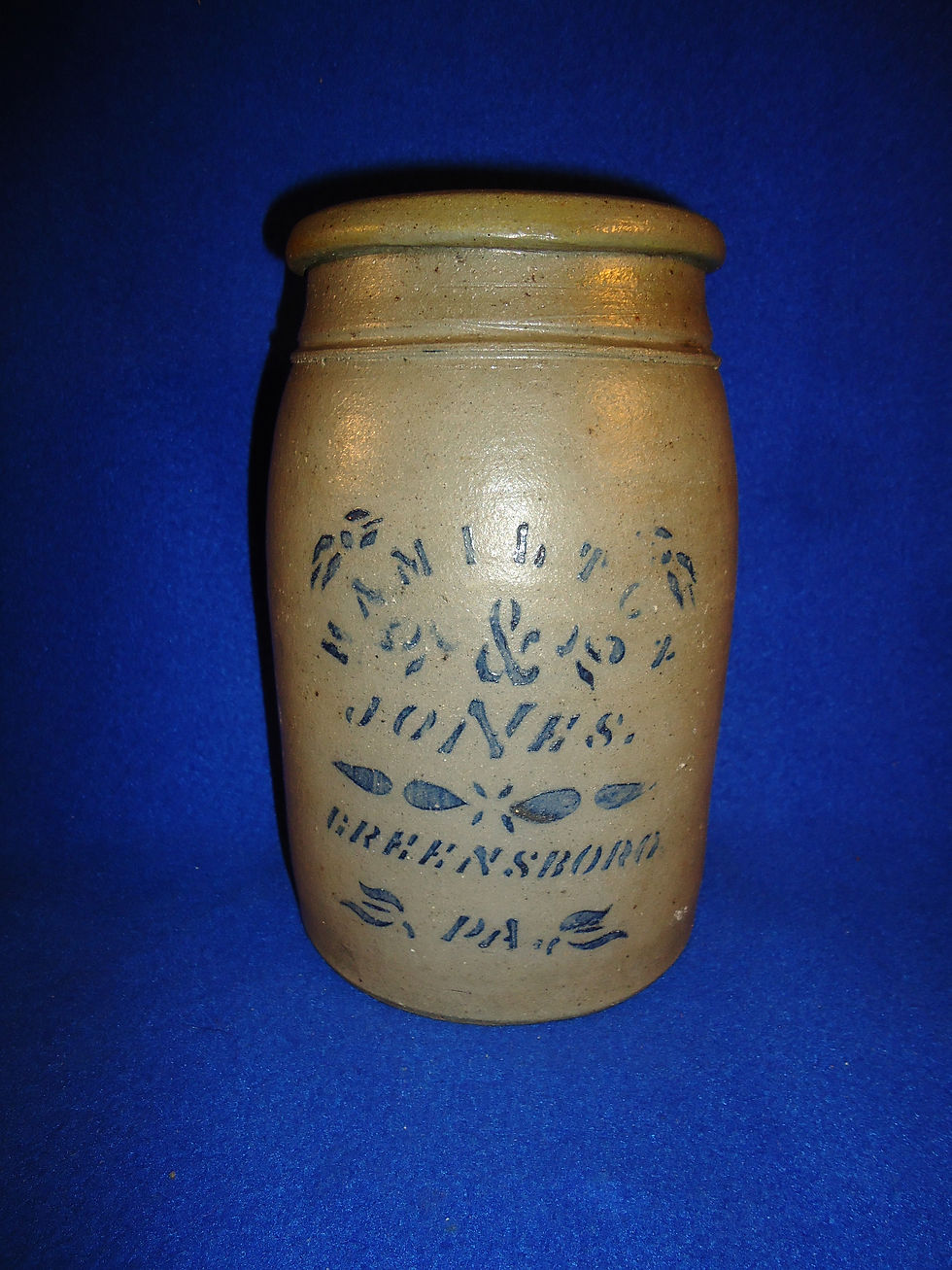 Hamilton & Jones, Greensboro, Pennsylvania Stoneware Jar #11431