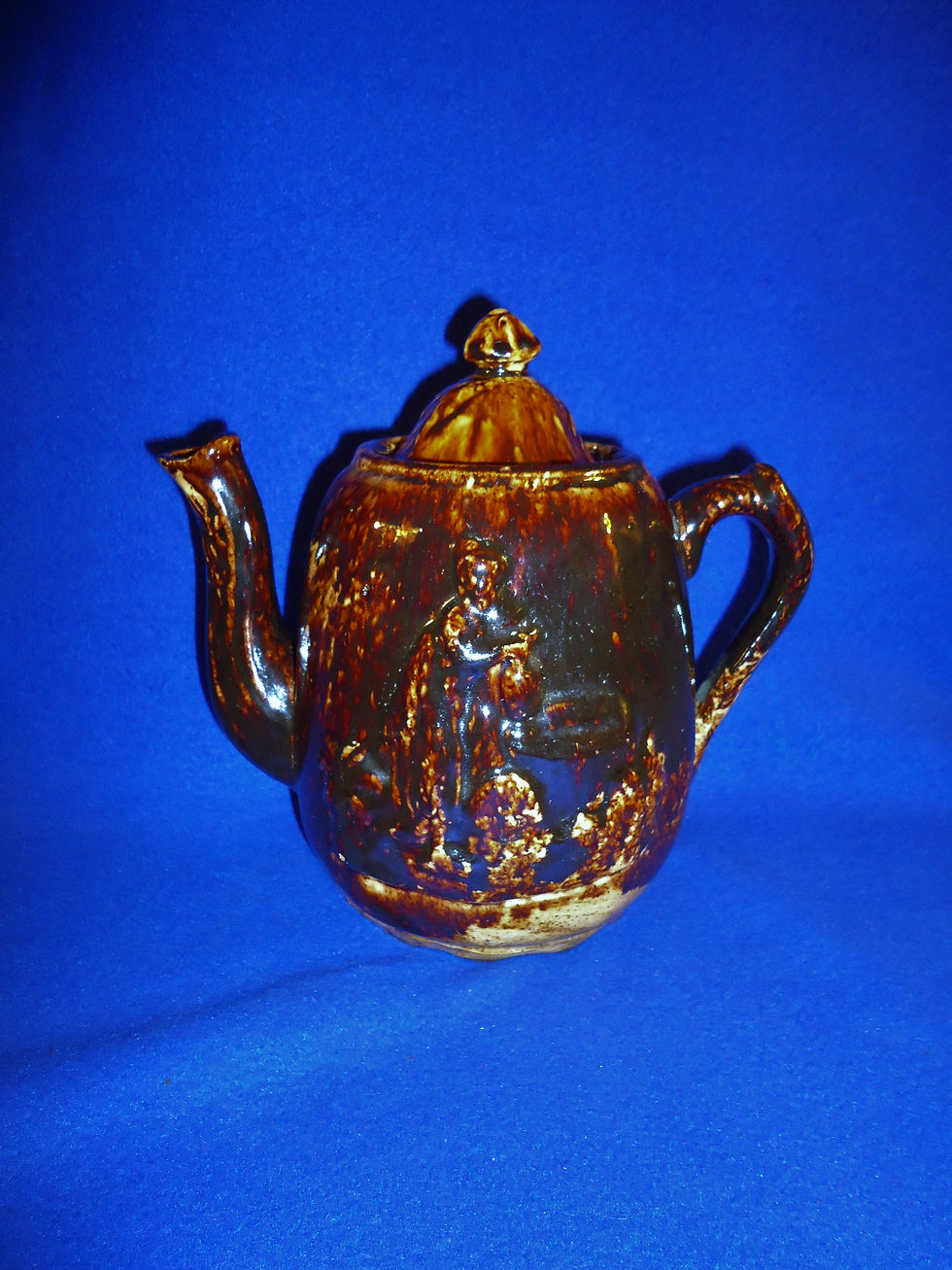 Rockingham Yellow Ware Rebecca at the Well Teapot #5251